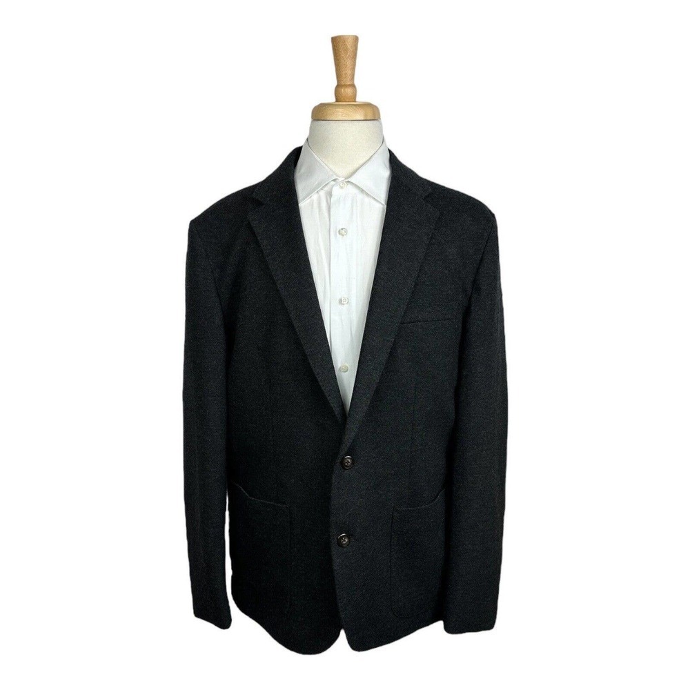 J.Crew Gray Unstructured Mens Wool Cotton Polyester Blend Blazer Size XL‎ NWT